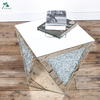 Diamond crush mirrored furniture venetian glass side table