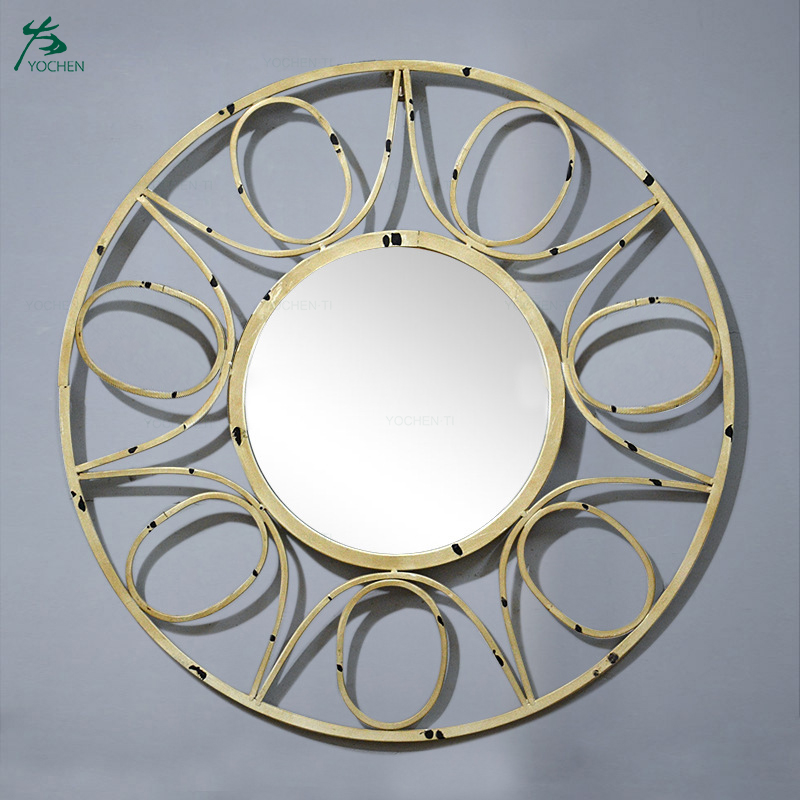 Old Decorative Mirrors in Wrought Iron Bathroom Round Living Mirrors