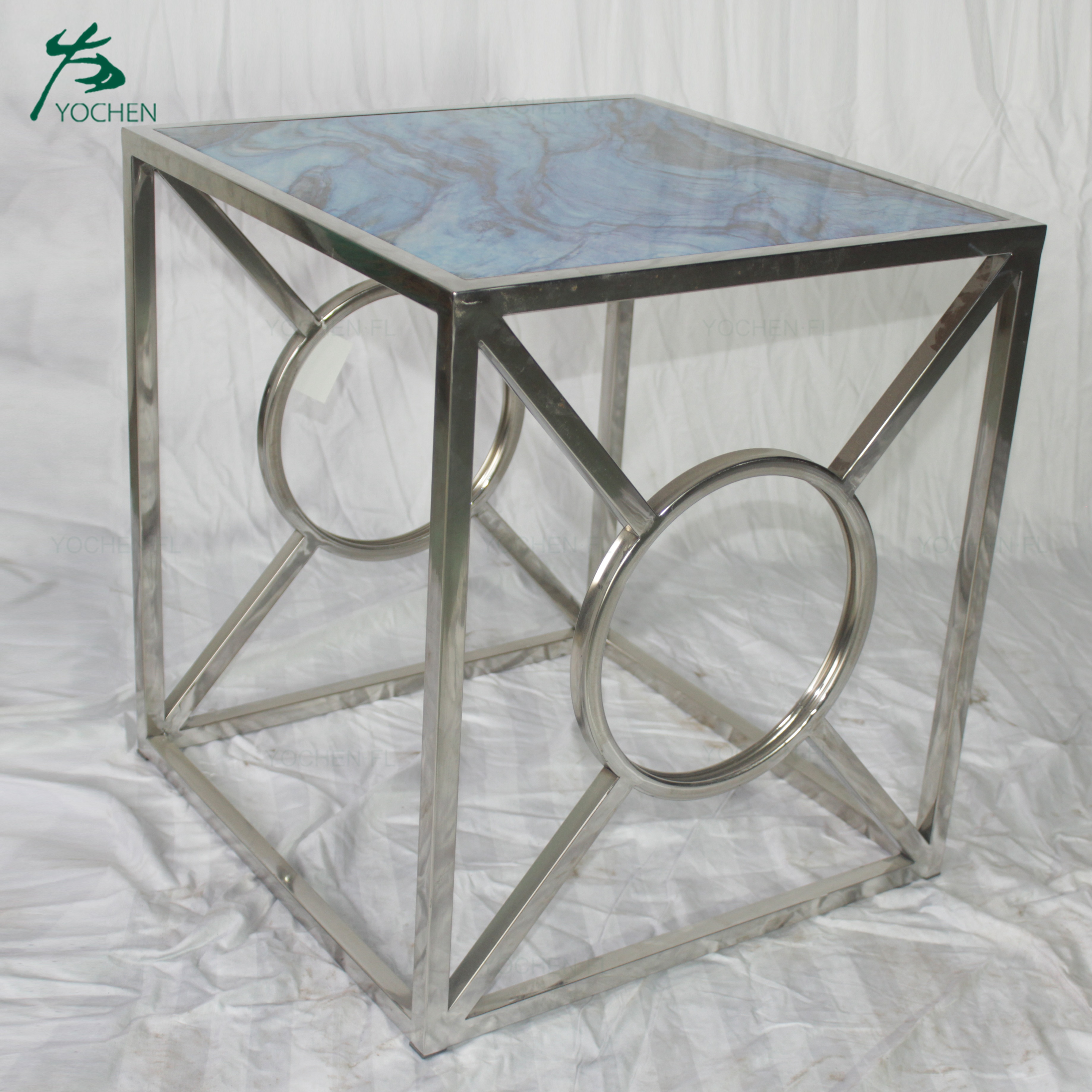 luxury living room coffee table shining color Chinese designer coffee table