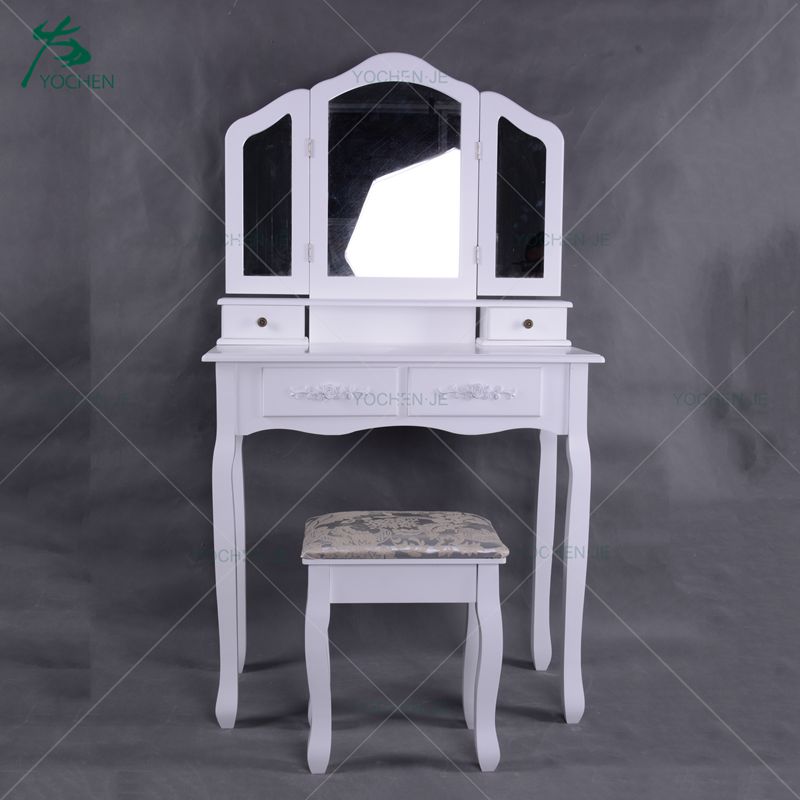 Vanity wooden dressing table white dresser furniture bedroom