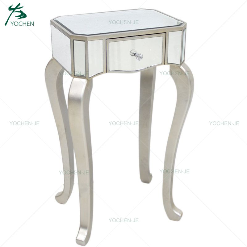 Italian design modern solid wood mirrored console table with mirror