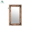 Wood and metal square decorative wall metal mirror