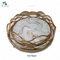 High quality table decoration metal marble tray