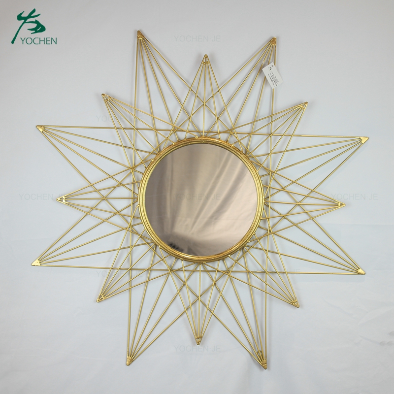 Antique Wall Mirror Glass Star Shaped Design Decorative Wall Mirror