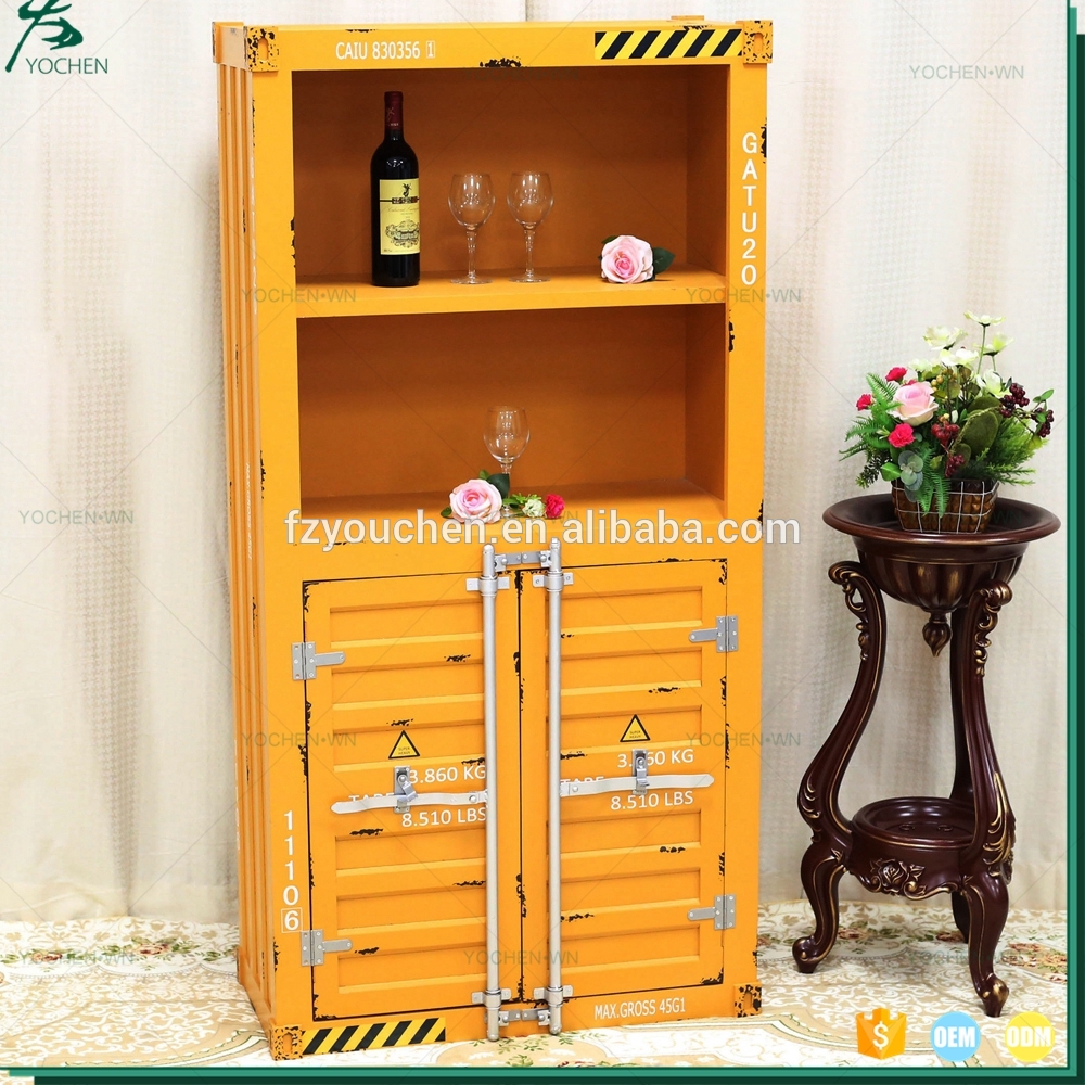 Germany Industrial Double Door Wine Wood Display Cabinet