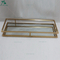 Metal Framed Mirrored Tray Gold Color Serving Tray
