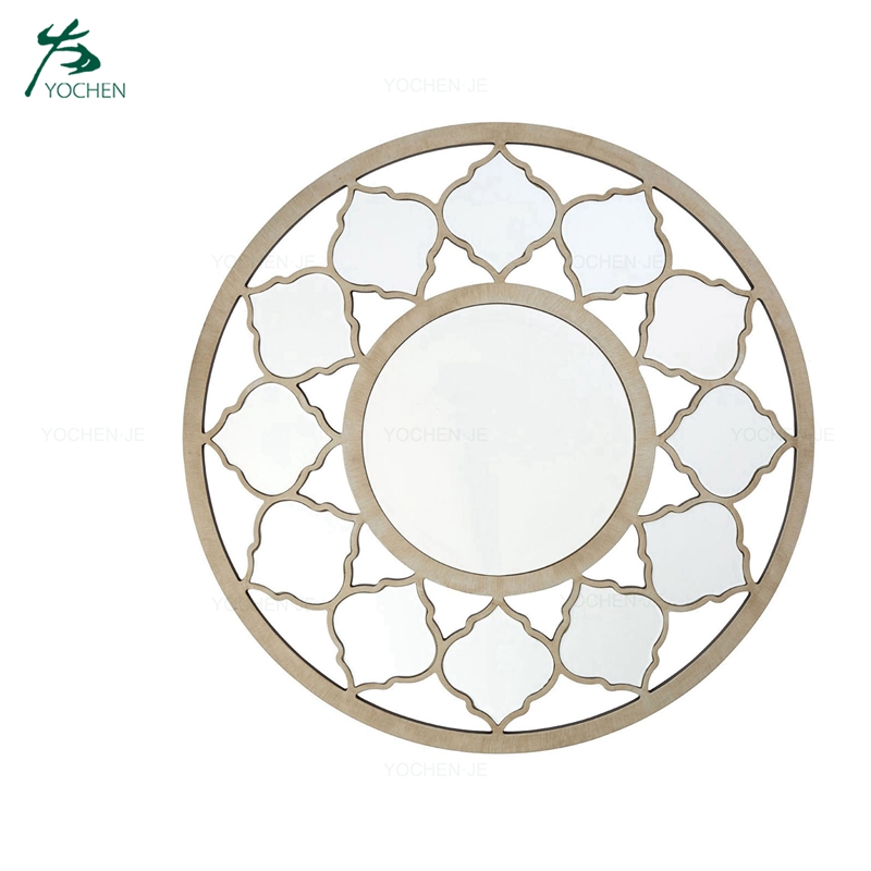 Antique French Style Round Wall Decorative Mirror