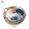 High quality table decoration metal marble tray
