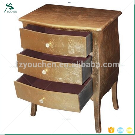 bedroom furniture golden leaf luxury french bedroom chest of drawers