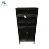 Modern Black Metal Industrial Style Chest of Drawers